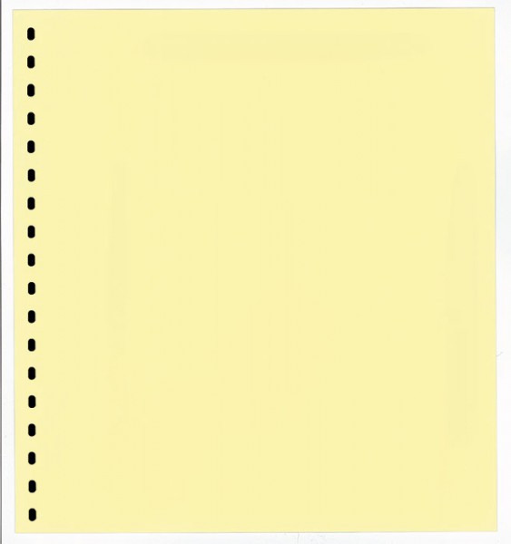 Lindner Blanko-Blätter im LINDNER Blattformat 272mm x 296mm mit 18-Ring-Lochung, Gelber Albenkarton neutral, 10er-Packung