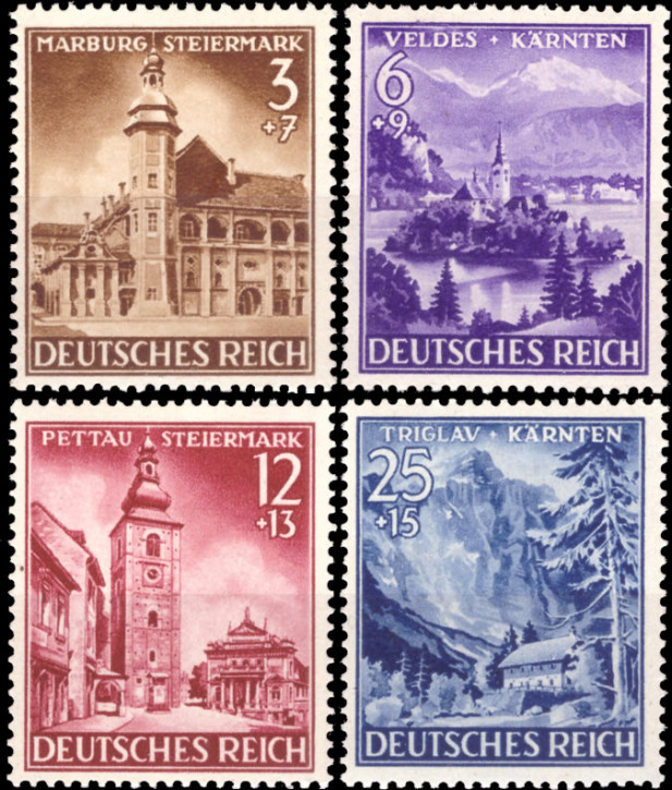 Briefmarken Deutsches Reich 1941, Nr. 806-809, Eingliederung Gebiete, Postfrisch