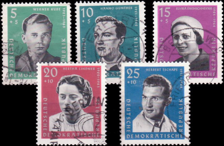 Briefmarken DDR 1961, Mi.Nr. 808-812, Gedenkstätten, Gestempelt