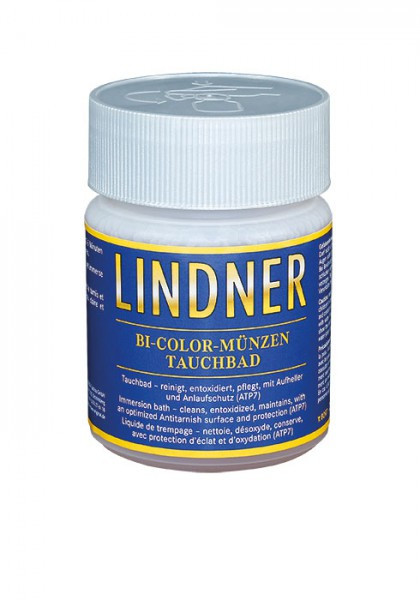 LINDNER Münz-Tauchbad Bi-Color z.B. für 2 Euro-Münzen, 250 ml