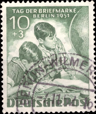 Briefmarken Berlin 1951, Mi.Nr. 80 Tag der Briefmarke, Gestempelt