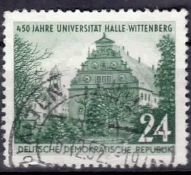 Briefmarken DDR 1952, Mi.Nr. 318, Universität Halle, Gestempelt