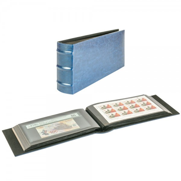LINDNER Universalalbum FIRMO L für 108 extra lange Belege. Blau.