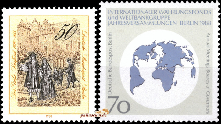 Briefmarken Berlin 1988, Lot aus Mi.Nr. 813, 817, Postfrisch