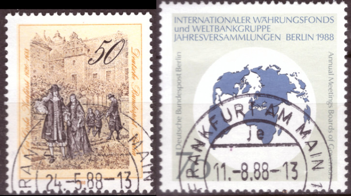 Briefmarken Berlin 1988, Lot aus Mi.Nr. 813, 817, Gestempelt
