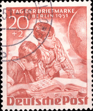 Briefmarken Berlin 1951, Mi.Nr. 81 Tag der Briefmarke, Gestempelt