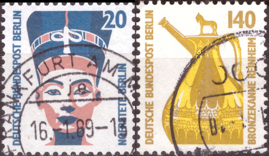 Briefmarken Berlin 1989, Mi.Nr. 831-832, Freimarken: Sehenswürdigkeiten (V). Gestempelt