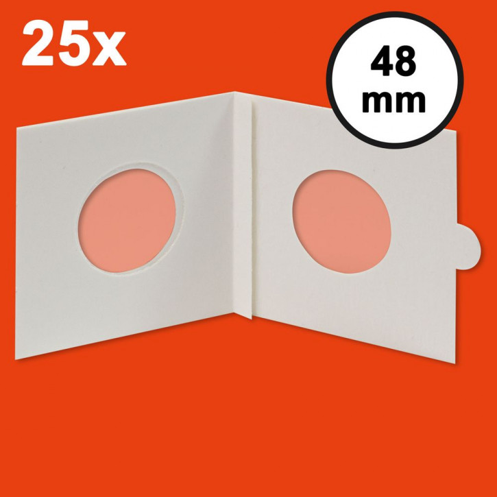 HARTBERGER Münzrähmchen 48 mm, selbstklebend, 25er-Packung