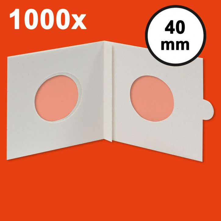 HARTBERGER Münzrähmchen 40 mm, selbstklebend, 1000er-Packung
