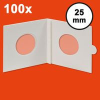 HARTBERGER Münzrähmchen 25 mm, selbstklebend, 100er-Packung