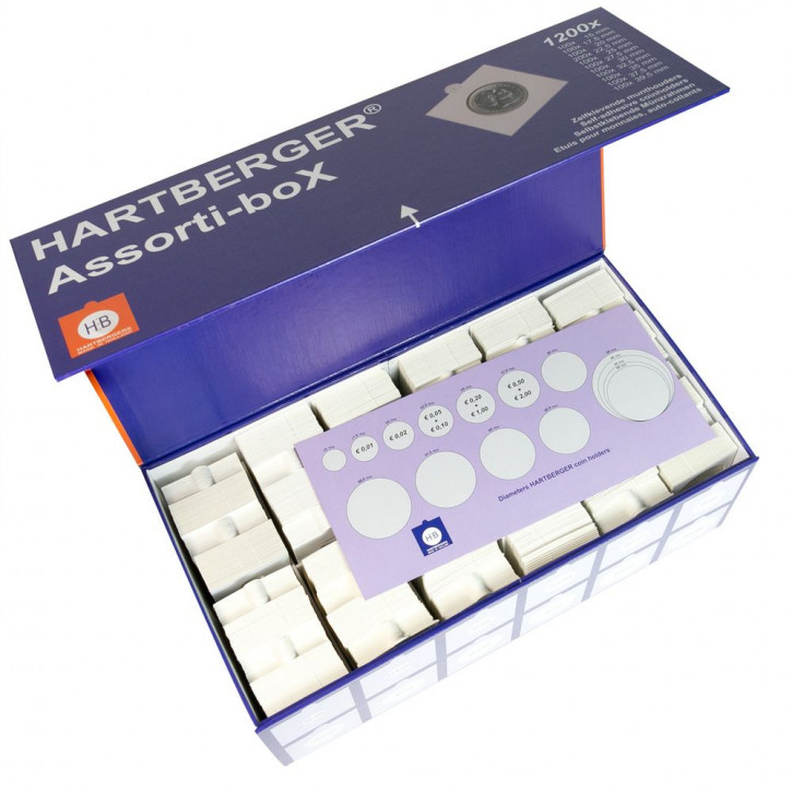 HARTBERGER Assorti-boX, sortiert, Münzrähmchen selbstklebend