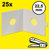 HARTBERGER Münzrähmchen 22,5 mm, zum Heften, 25er-Packung
