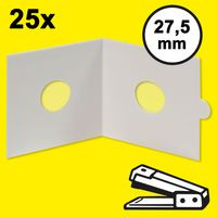 HARTBERGER Münzrähmchen 27,5 mm, zum Heften, 25er-Packung