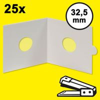 HARTBERGER Münzrähmchen 32,5 mm, zum Heften, 25er-Packung