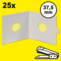 HARTBERGER Münzrähmchen 37,5 mm, zum Heften, 25er-Packung
