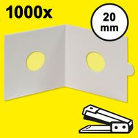 HARTBERGER Münzrähmchen 20 mm, zum Heften, 1000er-Packung