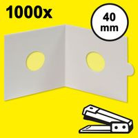 HARTBERGER Münzrähmchen 40 mm, zum Heften, 1000er-Packung
