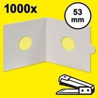 HARTBERGER Münzrähmchen 53 mm, zum Heften, 1000er-Packung