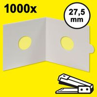 HARTBERGER Münzrähmchen 27,5 mm, zum Heften, 1000er-Packung