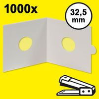 HARTBERGER Münzrähmchen 32,5 mm, zum Heften, 1000er-Packung