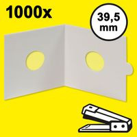 HARTBERGER Münzrähmchen 39,5 mm, zum Heften, 1000er-Packung
