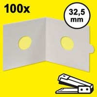 HARTBERGER Münzrähmchen 32,5 mm, zum Heften, 100er-Packung