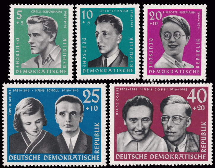Briefmarken DDR 1961, Mi.Nr. 849-853, Gedenkstätten II, Postfrisch