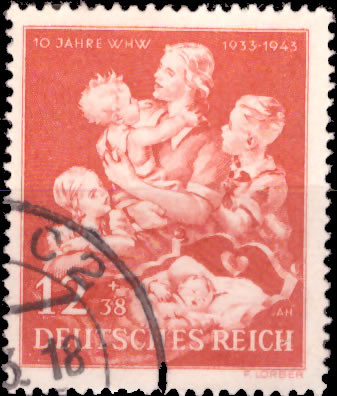 Briefmarken: Deutsches Reich 1943, Mi.Nr. 859, Winterhilfswerk, Gestempelt