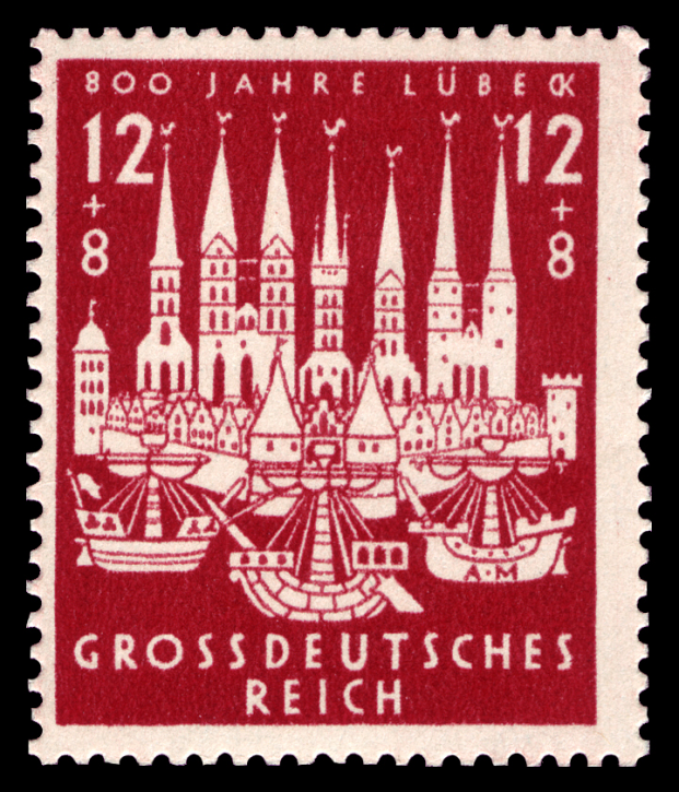 Briefmarken: Deutsches Reich 1943, Mi.Nr. 862, Lübeck, Postfrisch