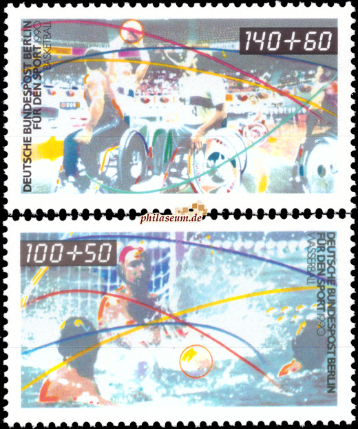 Briefmarken Berlin 1990, Mi.Nr. 864-865, Sporthilfe: Beliebte Sportarten. Postfrisch