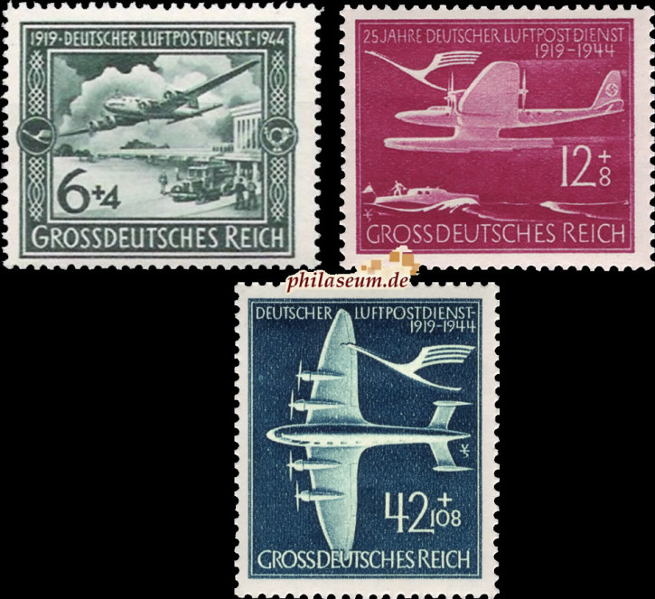 Briefmarken Deutsches Reich 1944, Mi.Nr. 866-868 Luftpostdienst, Postfrisch