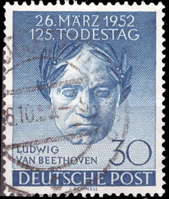 Briefmarken Berlin 1952, Mi.Nr. 87, Ludwig van Beethoven. Gestempelt
