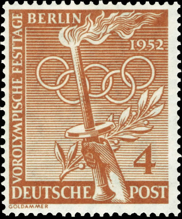 Briefmarken Berlin 1952, Mi.Nr. 88, Vorolympische Festtage. Postfrisch