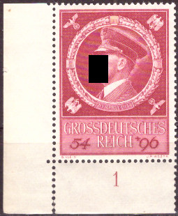 Briefmarken: Deutsches Reich 1944 Mi.Nr. 887 BE ul, Bogenecke unten links, Geburtstag, Postfrisch