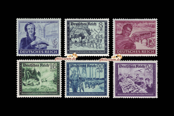 Briefmarken Deutsches Reich 1944, Mi.Nr. 888-893 Postkameradschaft (III) Postfrisch