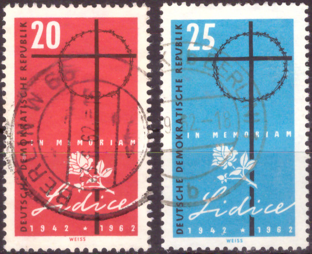 Briefmarken: DDR 1962 Mi.Nr. 891-892, 20. Jahrestag der Zerstörung von Lidice, Gestempelt