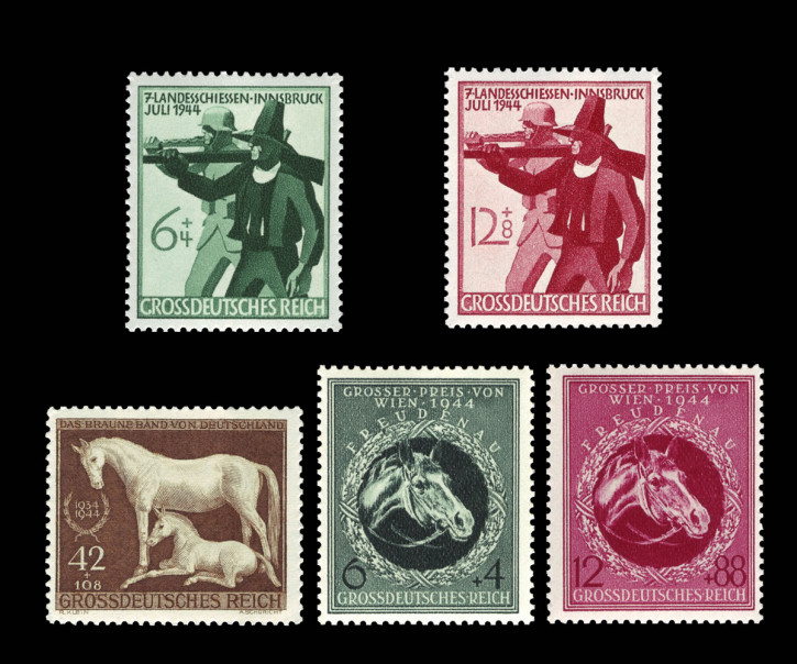 Briefmarken Deutsches Reich 1944, Mi.Nr. 897-901, Postfrisch