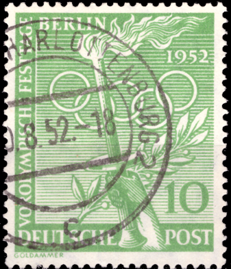 Briefmarken Berlin 1952, Mi.Nr. 89, Vorolympische Festtage. Gestempelt