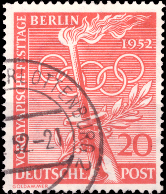 Briefmarken Berlin 1952, Mi.Nr. 90, Vorolympische Festtage. Gestempelt