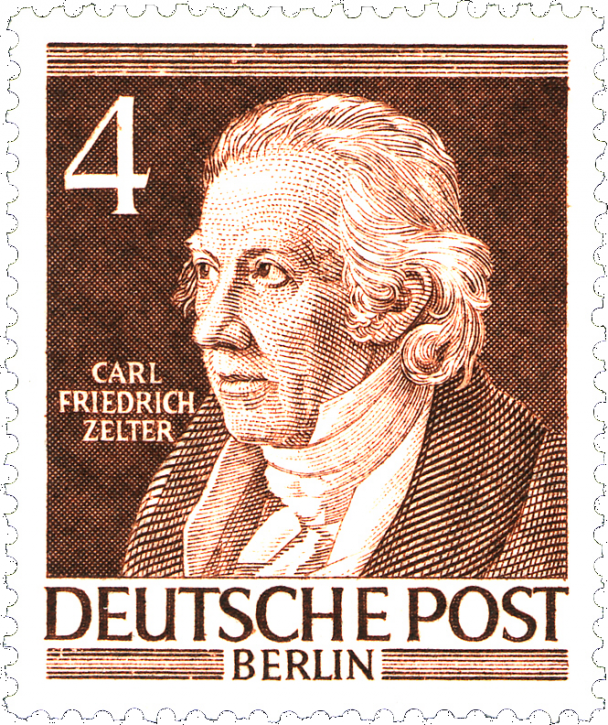Briefmarken Berlin Mi.Nr. 91, Carl Friedrich Zelter. Postfrisch