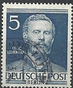 Briefmarken Berlin Mi.Nr. 92, Otto Lilienthal. Gestempelt