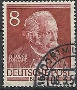 Briefmarken Berlin Mi.Nr. 94, Theodor Fontane. Gestempelt