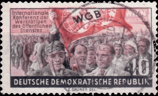 Briefmarken: DDR 1955 Mi.Nr. 452, Weltgewerkschaftsbund, Gestempelt