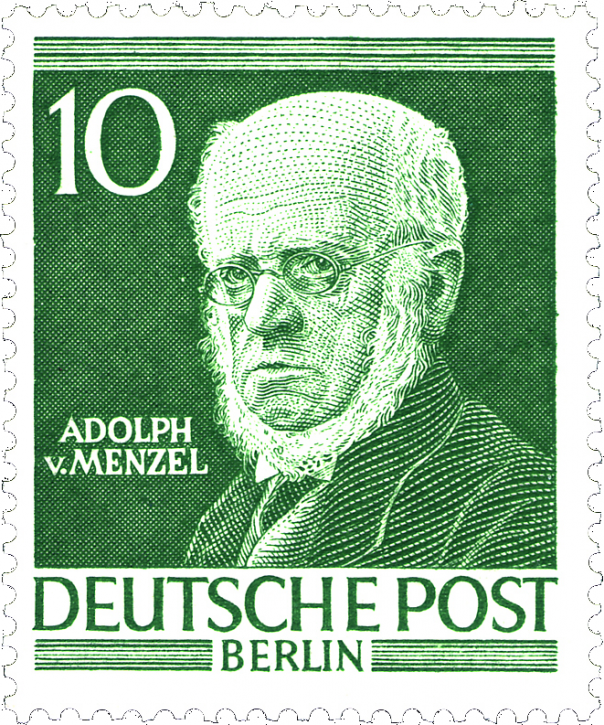 Briefmarken Berlin Mi.Nr. 95, Adolph von Menzel. Postfrisch