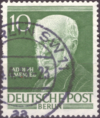 Briefmarken Berlin Mi.Nr. 95, Adolph von Menzel. Gestempelt