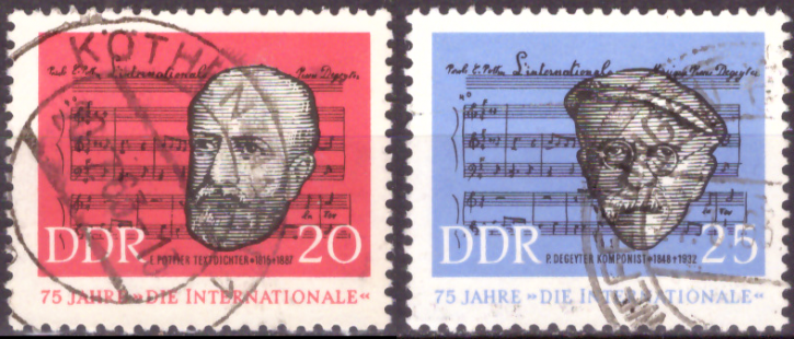 Briefmarken: DDR 1963 Mi.Nr. 966- 967, Die Internationale, Gestempelt