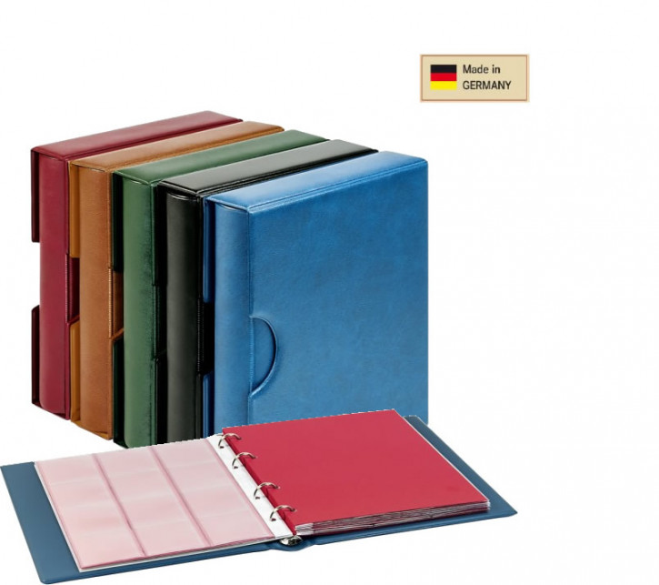 LINDNER Set: karat-Münzalbum CLASSIC mit Schutzkassette und 10 karat-Münzblättern.