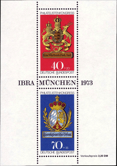Briefmarken BRD (Bund) 1973, Mi.Nr. Block 9. (IBRA), München. Postfrisch