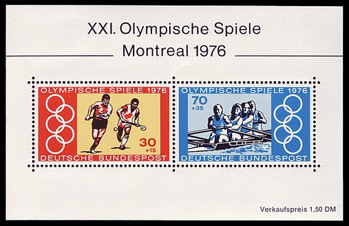 Lindner Klemmtaschen für Sonderblock 12 Olympiade Montreal 76, schwarz, 10 Stück, 110 x 70 mm