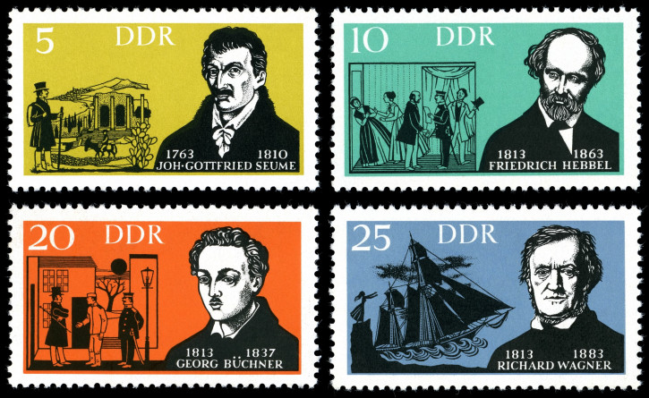 Briefmarken: DDR 1963 Mi.Nr. 952 - 955, Schriftsteller und Komponisten, Postfrisch